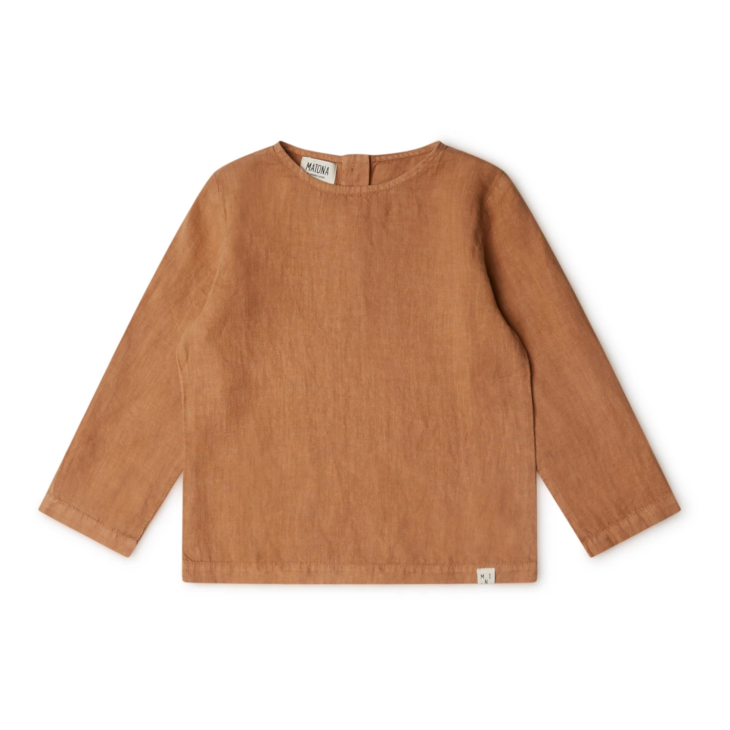 Olive Linen T-Shirt Rust Matona Fashion Baby, Children 1 Olive Linen T-Shirt Rust Matona Fashion Baby, Children