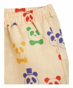 Organic Cotton and Linen Panda Shorts Beige Mini Rodini Fashion Baby, Children -Baby Tops Elegant Store organic cotton and linen panda shorts beige mini rodini fashion baby children 2