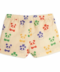 Organic Cotton and Linen Panda Shorts Beige Mini Rodini Fashion Baby, Children -Baby Tops Elegant Store organic cotton and linen panda shorts beige mini rodini fashion baby children 3