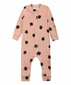 Organic Cotton Apple Jumpsuit - Iconic Collection - Apricot Bobo Choses Fashion Baby