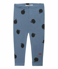Organic Cotton Apple Leggings - Iconic Collection - Blue Bobo Choses Fashion Baby, Children