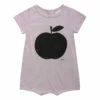 Organic Cotton Apple Playsuit - Iconic Collection - Mauve Bobo Choses Fashion Baby