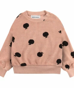 Organic Cotton Apple Sweatshirt - Iconic Collection - Apricot Bobo Choses Fashion Baby