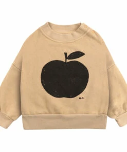 Organic Cotton Apple Sweatshirt - Iconic Collection - Yellow Bobo Choses Fashion Baby, Children