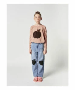 Organic Cotton Apple T-Shirt - Iconic Collection - Apricot Bobo Choses Fashion Baby, Children -Baby Tops Elegant Store organic cotton apple t shirt iconic collection organic cotton apple t shirt iconic collection apricot bobo choses fashion baby children 2