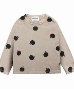 Organic Cotton Apple T-Shirt - Iconic Collection - Beige Bobo Choses Fashion Baby