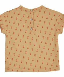Organic Cotton Apple T-shirt Peach Emile et Ida Fashion Baby, Children 5 Organic Cotton Apple T-shirt Peach Emile et Ida Fashion Baby, Children -Baby Tops Elegant Store organic cotton apple t shirt peach emile et ida fashion baby children 2