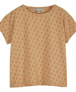 Organic Cotton Apple T-shirt Peach Emile et Ida Fashion Baby, Children