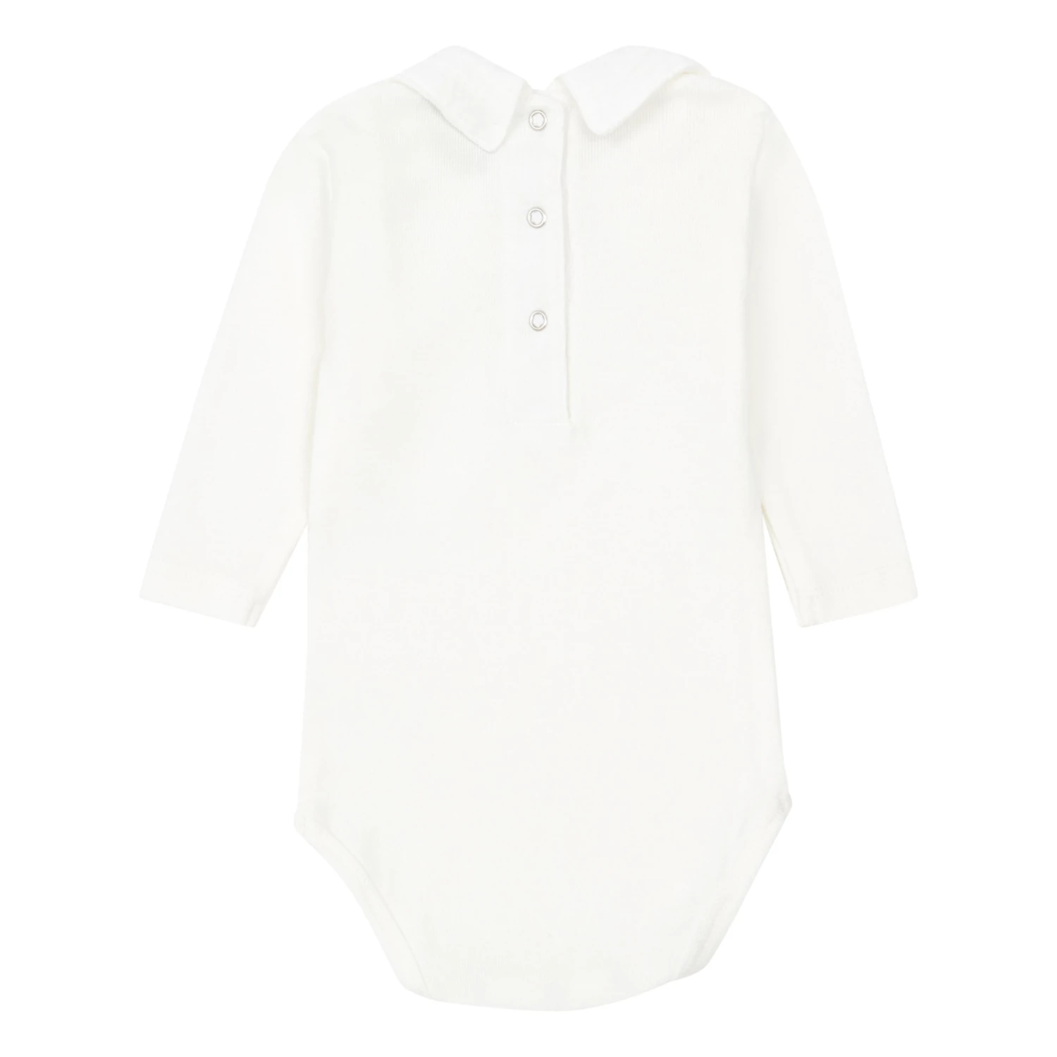 Organic Cotton Baby Bodysuit Ecru Bonton Fashion Baby 2 Organic Cotton Baby Bodysuit Ecru Bonton Fashion Baby - Image 2