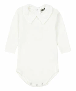 Organic Cotton Baby Bodysuit Ecru Bonton Fashion Baby