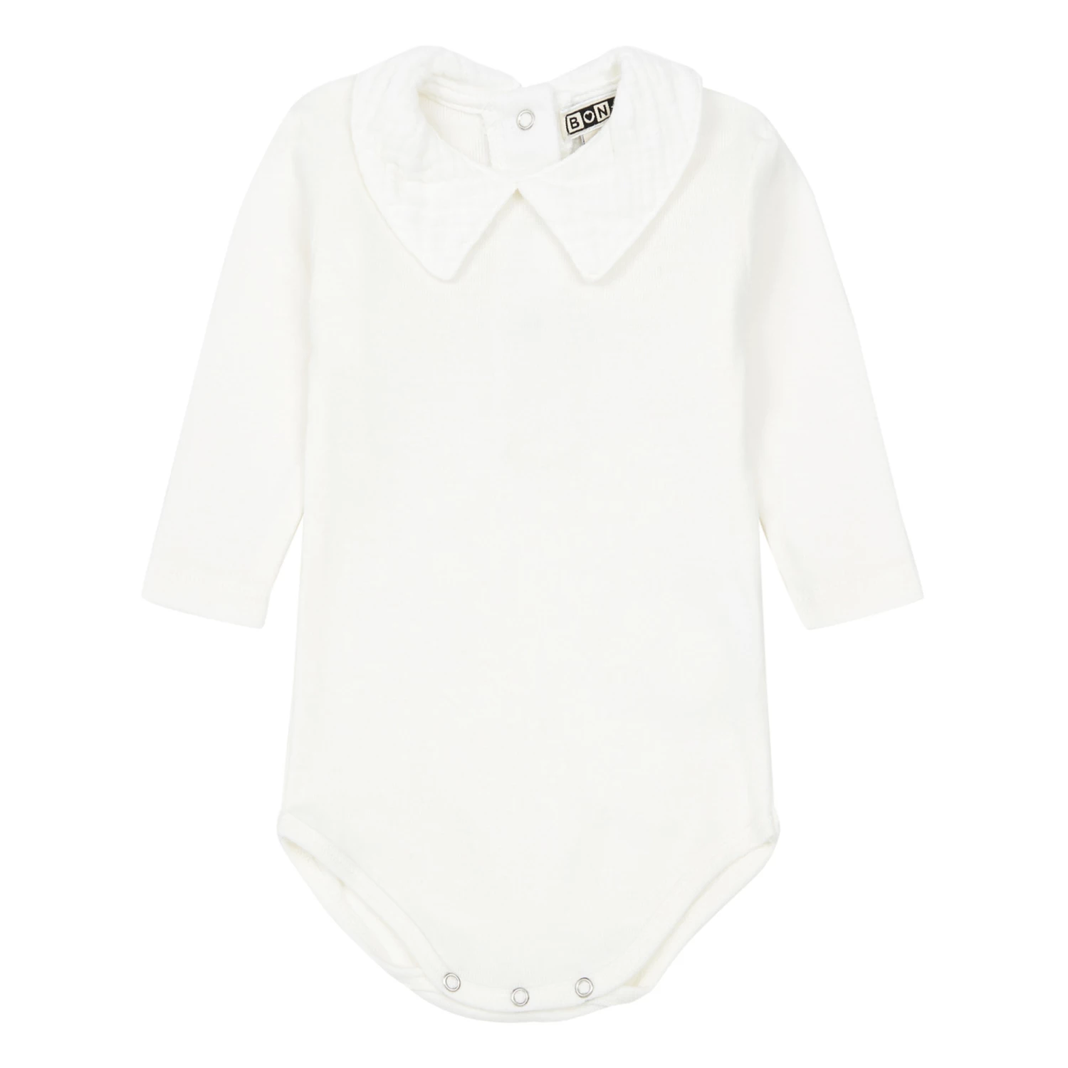 Organic Cotton Baby Bodysuit Ecru Bonton Fashion Baby 1 Organic Cotton Baby Bodysuit Ecru Bonton Fashion Baby