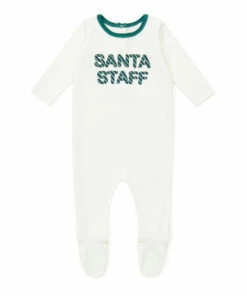 Organic Cotton Baby Pyjamas - Christmas Collection - Ecru Bonton Fashion Baby