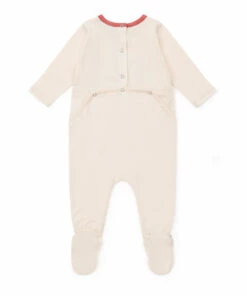 Organic Cotton Baby Pyjamas - Christmas Collection - Pale pink Bonton Fashion Baby -Baby Tops Elegant Store organic cotton baby pyjamas christmas collection pale pink bonton fashion baby 2