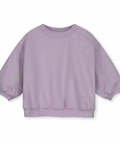Organic Cotton Baby Sweatshirt Lilac Gray Label Fashion Baby