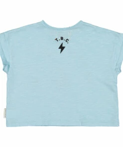 Organic Cotton Backyard T-shirt Light Blue Piupiuchick Fashion Teen, Baby, Children -Baby Tops Elegant Store organic cotton backyard t shirt light blue piupiuchick fashion teen baby children 3