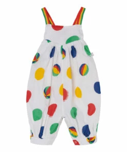 Organic Cotton Beach Ball Jumpsuit White Stella McCartney Kids Fashion Baby