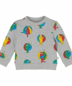 Organic Cotton Beach Ball Sweatshirt Grey Stella McCartney Kids Fashion Baby