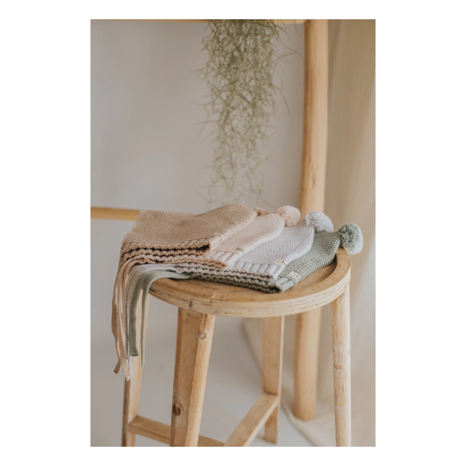 Organic Cotton Beanie Beige Búho Fashion Baby 5 Organic Cotton Beanie Beige Búho Fashion Baby - Image 5