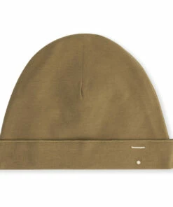 Organic Cotton Beanie Khaki Gray Label Fashion Baby