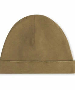 Organic Cotton Beanie Khaki Gray Label Fashion Baby 9 Organic Cotton Beanie Khaki Gray Label Fashion Baby -Baby Tops Elegant Store organic cotton beanie khaki gray label fashion baby 4