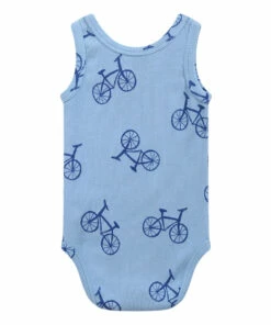 Organic Cotton Bicycle Babygrow Blue Bobo Choses Fashion Baby -Baby Tops Elegant Store organic cotton bicycle babygrow blue bobo choses fashion baby 3