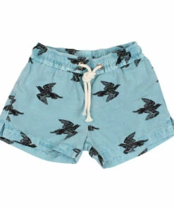 Organic Cotton Bird Swim Trunks Light blue Búho Fashion Baby, Children
