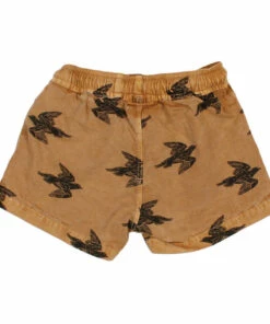Organic Cotton Bird Swim Trunks Ochre Búho Fashion Baby -Baby Tops Elegant Store organic cotton bird swim trunks ochre b uacute ho fashion baby 2