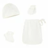 Organic Cotton Bonnet + Mittens + Socks Set Ecru Tartine et Chocolat Fashion Baby