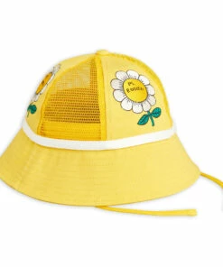 Organic Cotton Bucket Hat Yellow Mini Rodini Fashion Baby