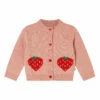 Organic Cotton Button-Up Strawberry Cardigan Pink Stella McCartney Kids Fashion Baby