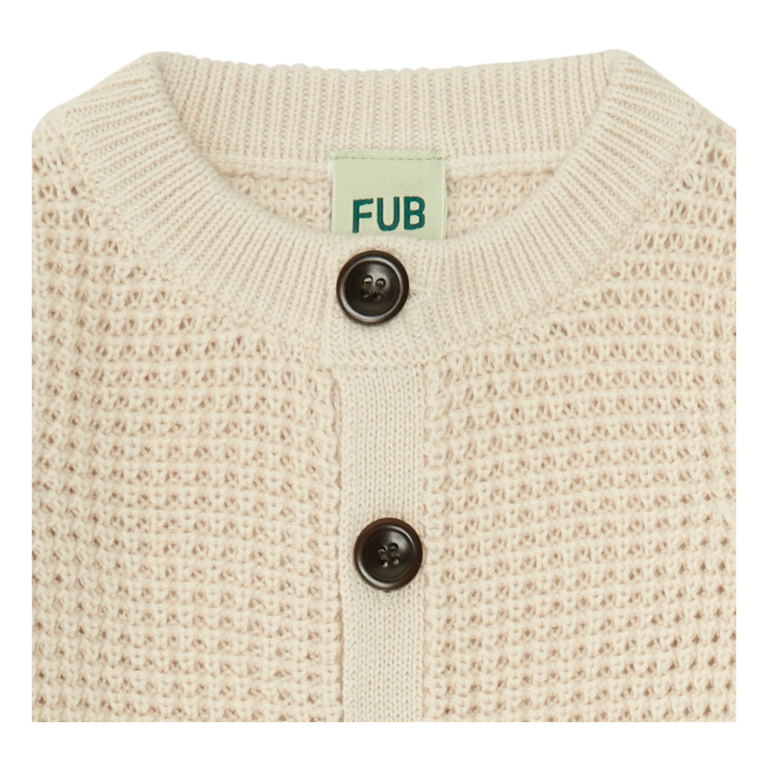 Organic Cotton Cardigan Ecru FUB Fashion Baby 2 Organic Cotton Cardigan Ecru FUB Fashion Baby - Image 2