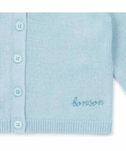 Organic Cotton Cardigan Light blue Bonton Fashion Baby -Baby Tops Elegant Store organic cotton cardigan light blue bonton fashion baby 1
