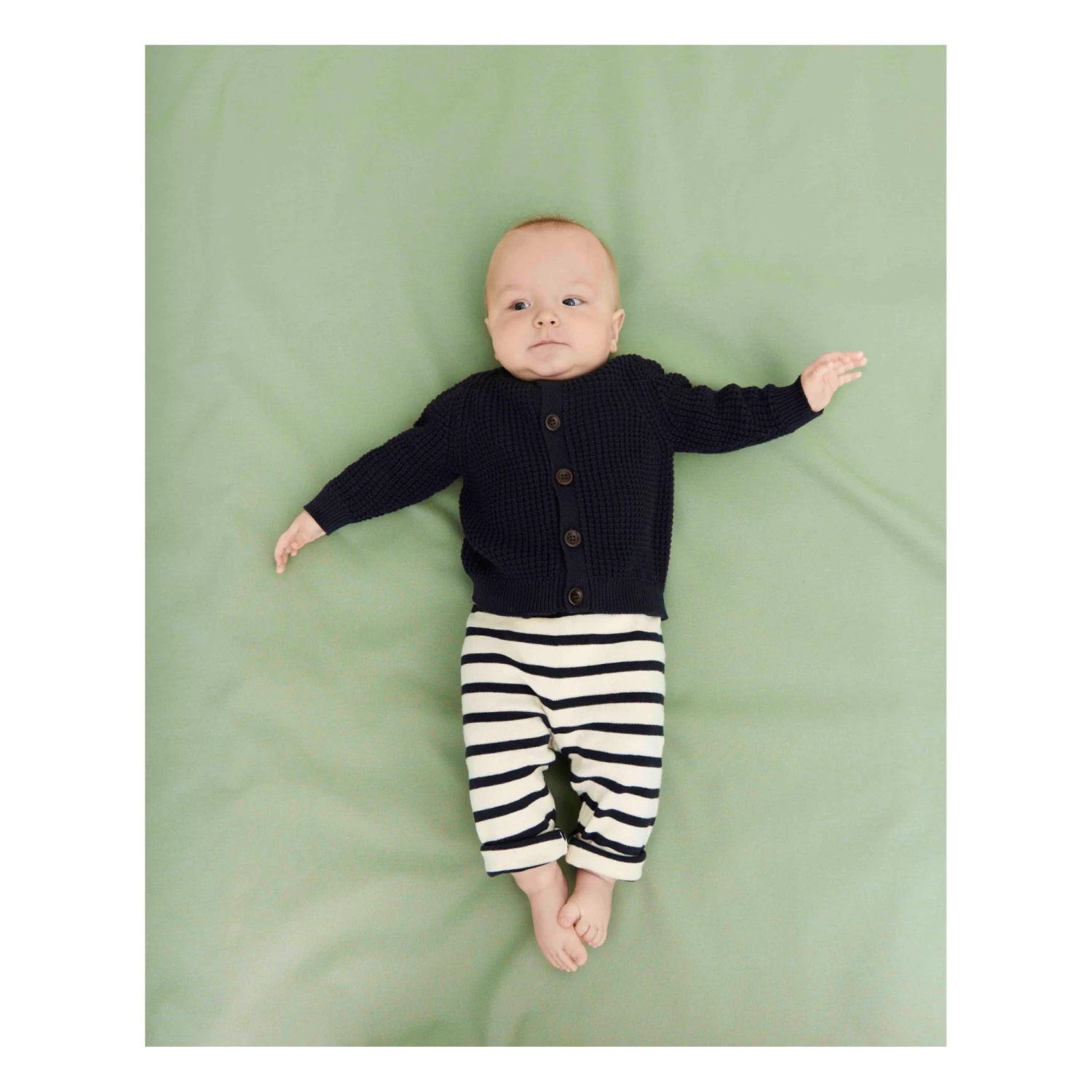 Organic Cotton Cardigan Navy blue FUB Fashion Baby 2 Organic Cotton Cardigan Navy blue FUB Fashion Baby - Image 2