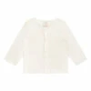 Organic Cotton Cardigan Off white Gray Label Fashion Baby