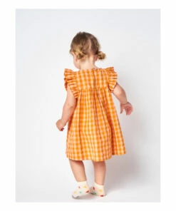 Organic Cotton Checked Dress Orange Bobo Choses Fashion Baby 10 Organic Cotton Checked Dress Orange Bobo Choses Fashion Baby -Baby Tops Elegant Store organic cotton checked dress orange bobo choses fashion baby 3