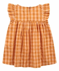Organic Cotton Checked Dress Orange Bobo Choses Fashion Baby 13 Organic Cotton Checked Dress Orange Bobo Choses Fashion Baby -Baby Tops Elegant Store organic cotton checked dress orange bobo choses fashion baby 6
