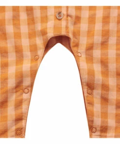 Organic Cotton Checked Jumpsuit Orange Bobo Choses Fashion Baby -Baby Tops Elegant Store organic cotton checked jumpsuit orange bobo choses fashion baby 2