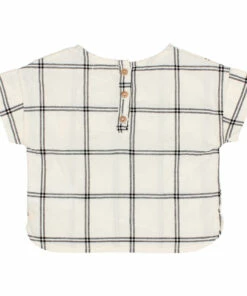 Organic Cotton Checked Shirt Ecru Búho Fashion Baby -Baby Tops Elegant Store organic cotton checked shirt ecru b uacute ho fashion baby 3