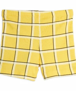 Organic Cotton Checked Shorts Yellow Mini Rodini Fashion Baby, Children -Baby Tops Elegant Store organic cotton checked shorts yellow mini rodini fashion baby children 3