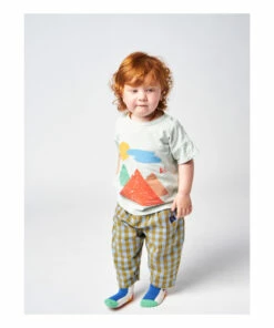 Organic Cotton Checked Trousers Khaki Bobo Choses Fashion Baby -Baby Tops Elegant Store organic cotton checked trousers khaki bobo choses fashion baby 2