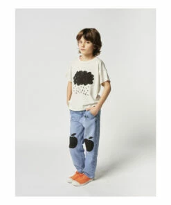 Organic Cotton Cloud T-Shirt - Iconic Collection - Ecru Bobo Choses Fashion Baby, Children -Baby Tops Elegant Store organic cotton cloud t shirt iconic collection organic cotton cloud t shirt iconic collection ecru bobo choses fashion baby children 3