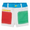 Organic Cotton Colourblock Denim Shorts White Stella McCartney Kids Fashion Baby