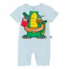 Organic Cotton Crocodile Jumpsuit Blue Stella McCartney Kids Fashion Baby