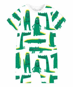 Organic Cotton Crocodile Jumpsuit Green Stella McCartney Kids Fashion Baby
