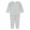 Organic Cotton Crop Top + Leggings Heather grey Bonpoint Fashion Baby