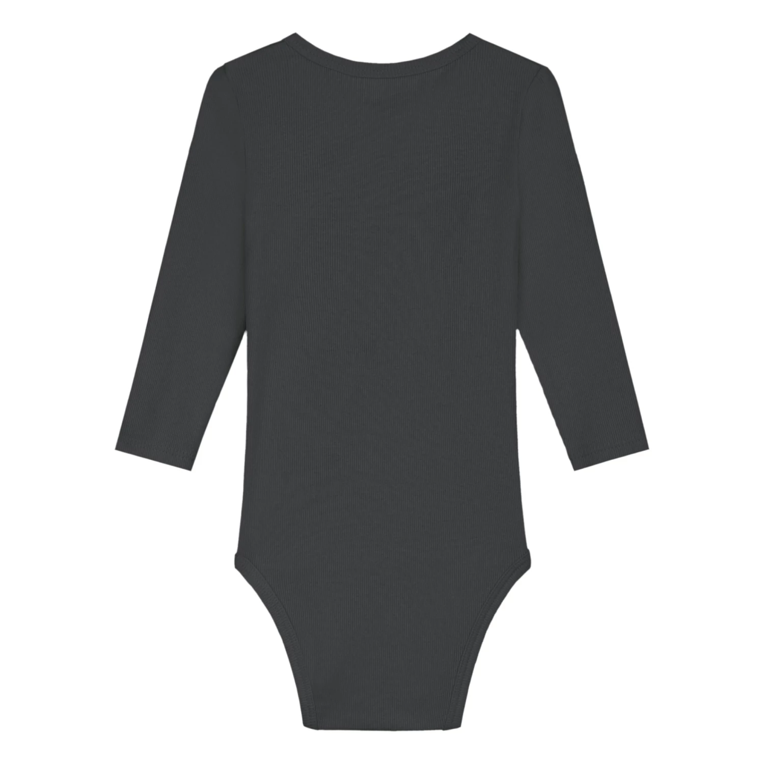 Organic Cotton Crossover Bodysuit - Capsule Homewear - Black Gray Label Fashion Baby 3 Organic Cotton Crossover Bodysuit - Capsule Homewear - Black Gray Label Fashion Baby - Image 3