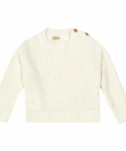 Organic Cotton Dandelion Jumper Off white Poudre Organic Fashion Baby, Children, Adult