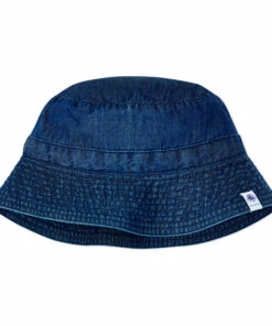 Organic Cotton Denim Baby Bucket Hat Navy blue Petit Bateau Fashion Baby