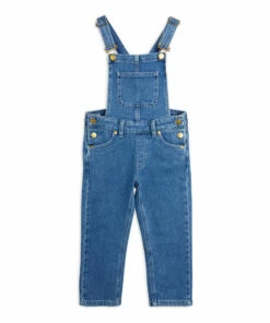 Organic Cotton Denim Overalls Denim blue Mini Rodini Fashion Baby, Children
