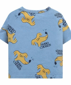Organic Cotton Dog Baby T-shirt Blue Bobo Choses Fashion Baby -Baby Tops Elegant Store organic cotton dog baby t shirt blue bobo choses fashion baby 5